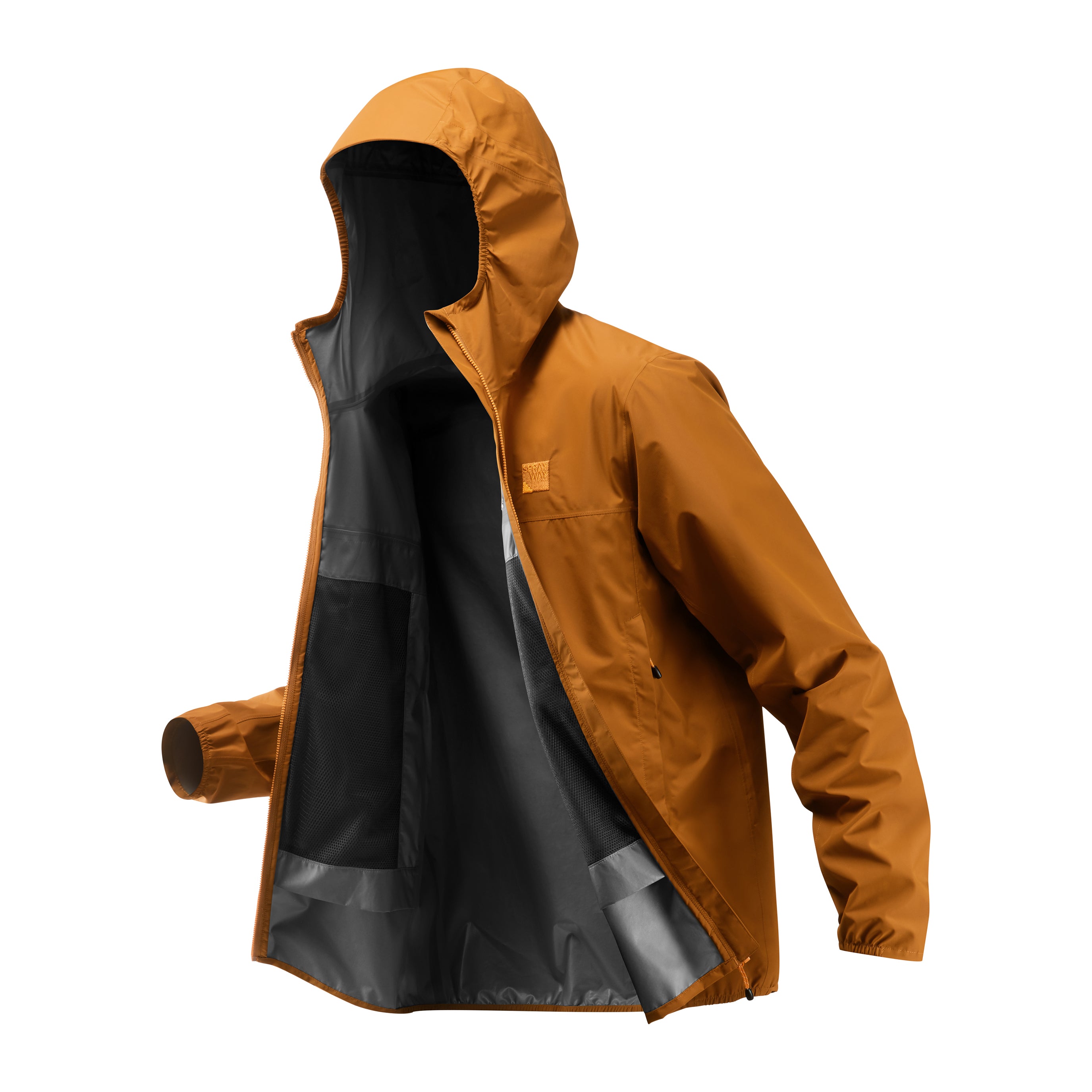 Woolrich Nylon DIAMOND FUSE Raincoat Jacket with Hood men